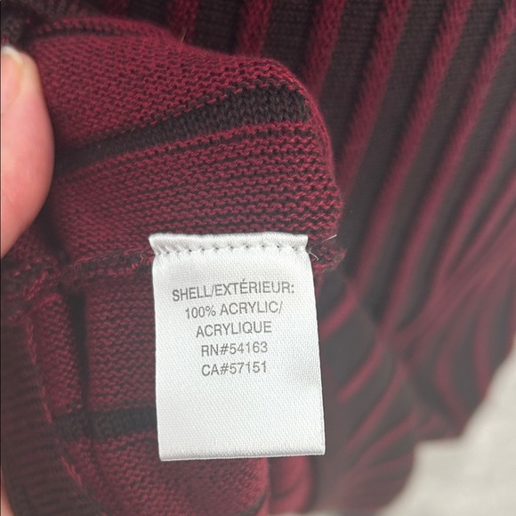 Marc New York Burgundy and Black Striped Midi Dress - Picture 5 of 6